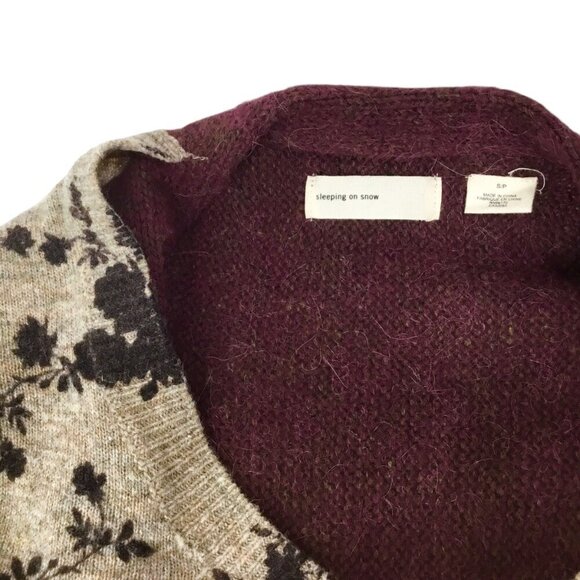 Sleeping on Snow Cozy Times Sweater Layered Cardigan Wool Alpaca Lagenlook Sz S - Picture 9 of 10